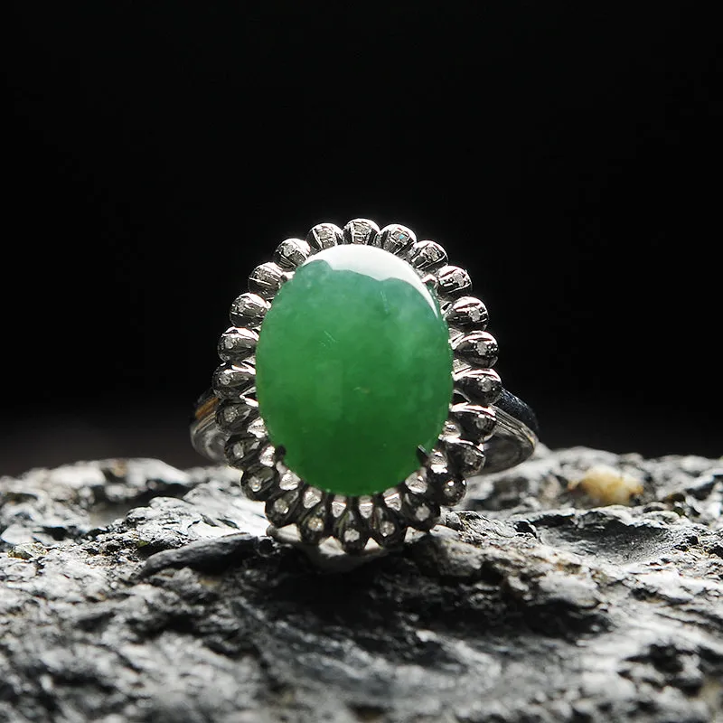 Natural Jade Ring Jadeite Gold Ring RG23