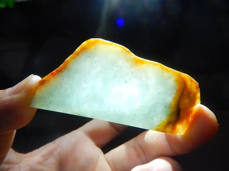 Natural Jade Rough Jadeite Raw (24g, 63X30X5.5mm)