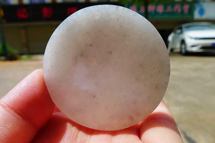 Natural Jade Rough Jadeite Raw (46g,5.2X0.65cm)