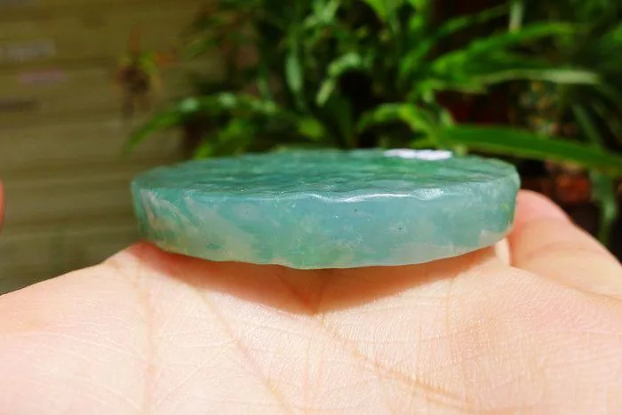 Natural Jade Rough Jadeite Raw (59g,5.5X0.75cm)