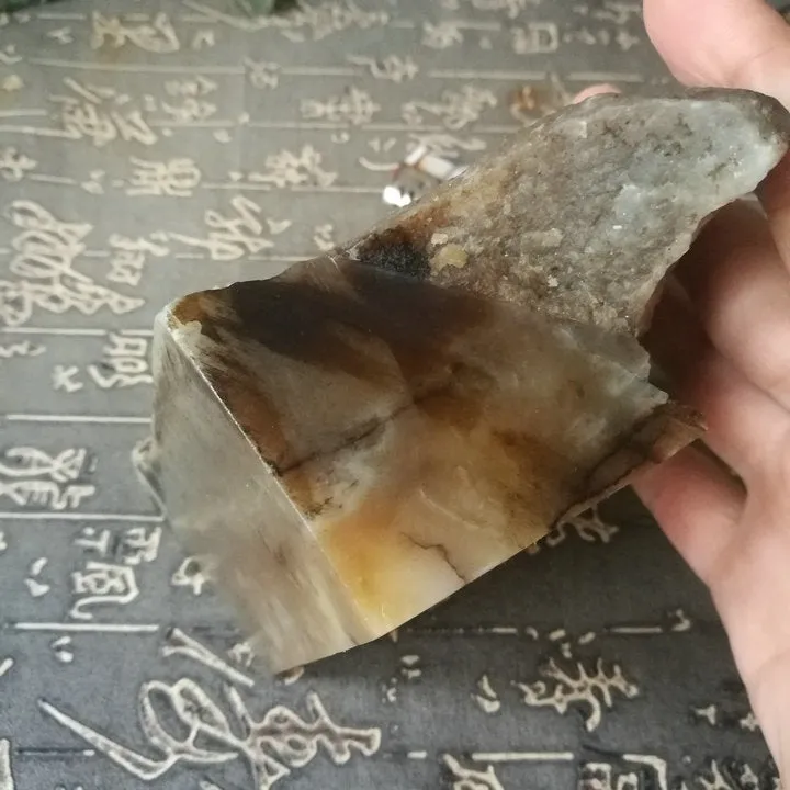 Natural Kunlun Jade Rough Nephrite Raw (1000g, 9X7X5cm)