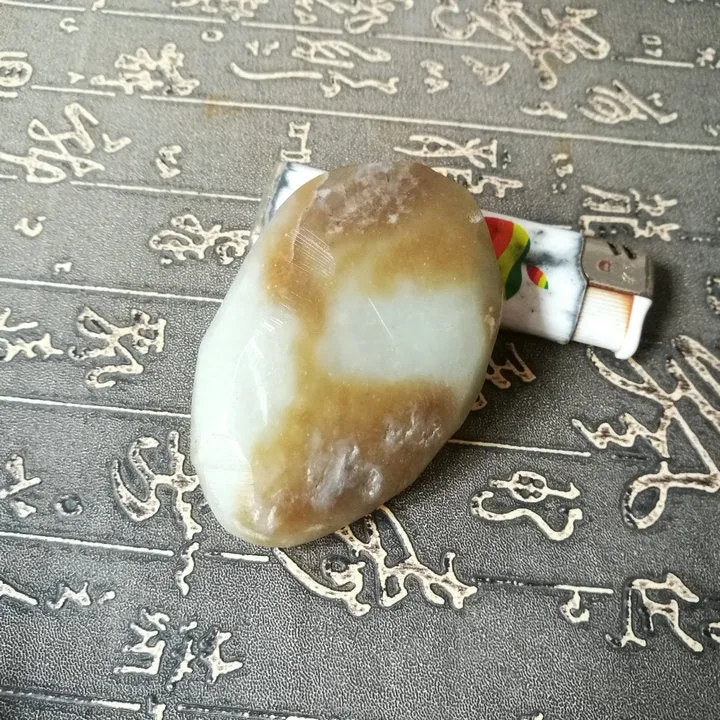 Natural Kunlun Jade Rough Nephrite Raw (153g, 7.7X5X2.5cm)