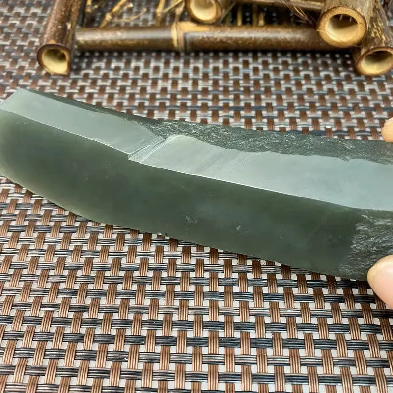 Natural Kunlun Jade Rough Nephrite Raw (176g,13.4X3.3X2.2cm)