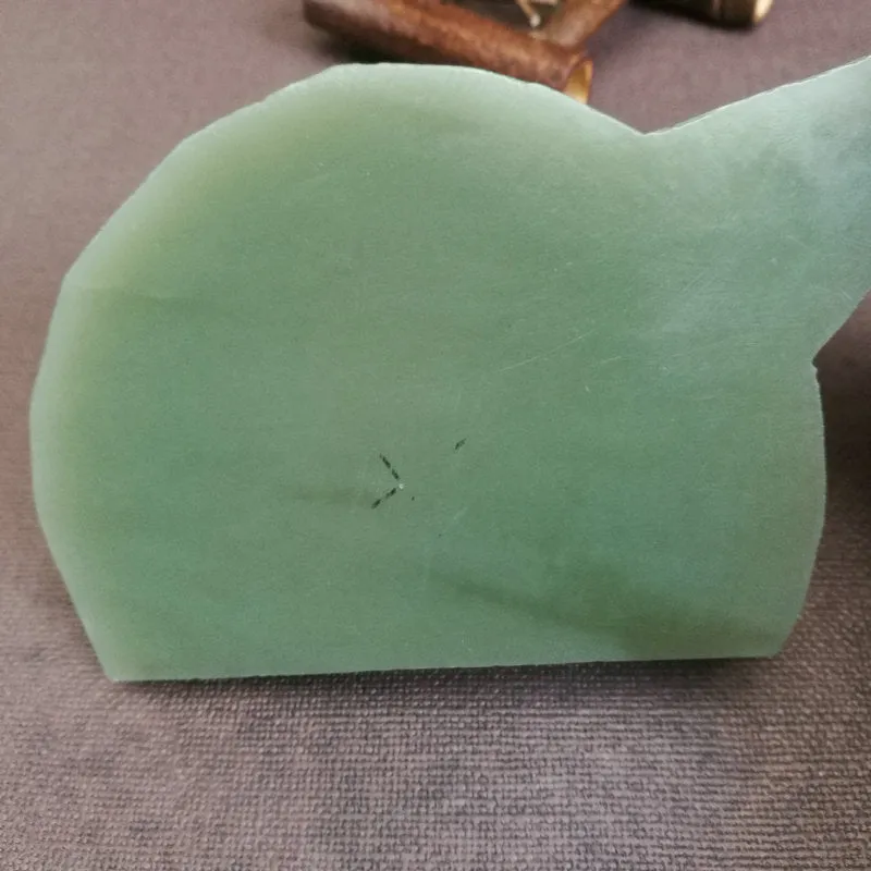 Natural Kunlun Jade Rough Nephrite Raw (186g,10X7.5X0.9cm)