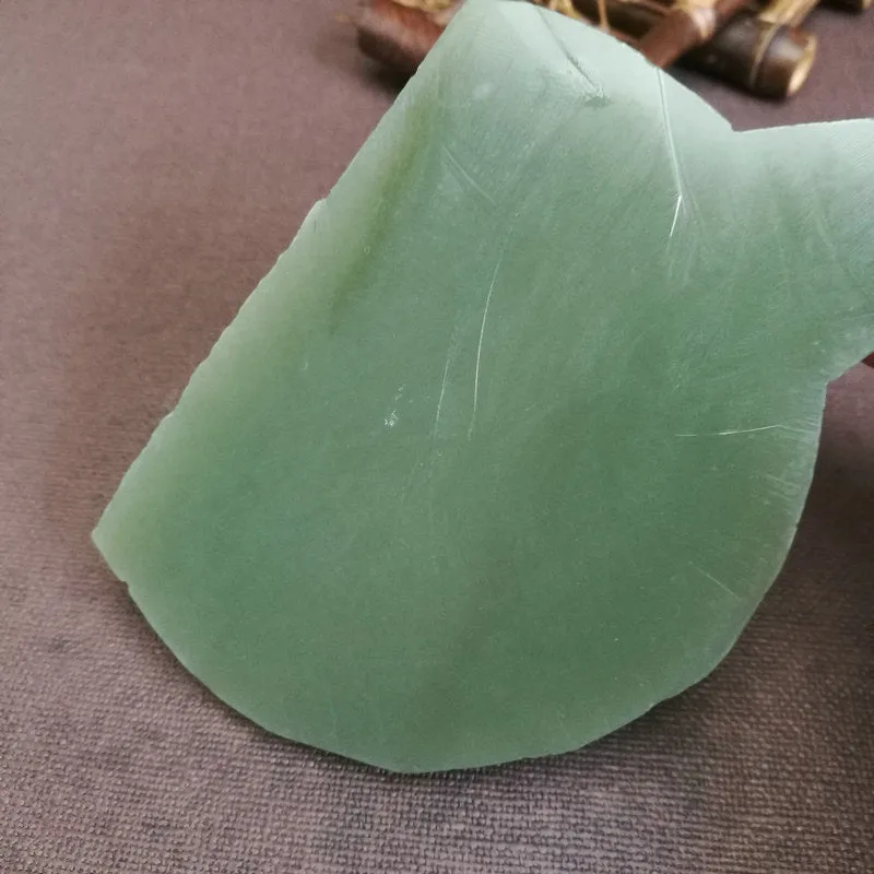 Natural Kunlun Jade Rough Nephrite Raw (186g,10X7.5X0.9cm)