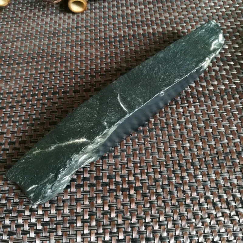 Natural Kunlun Jade Rough Nephrite Raw (248g,17X3X2.4cm)