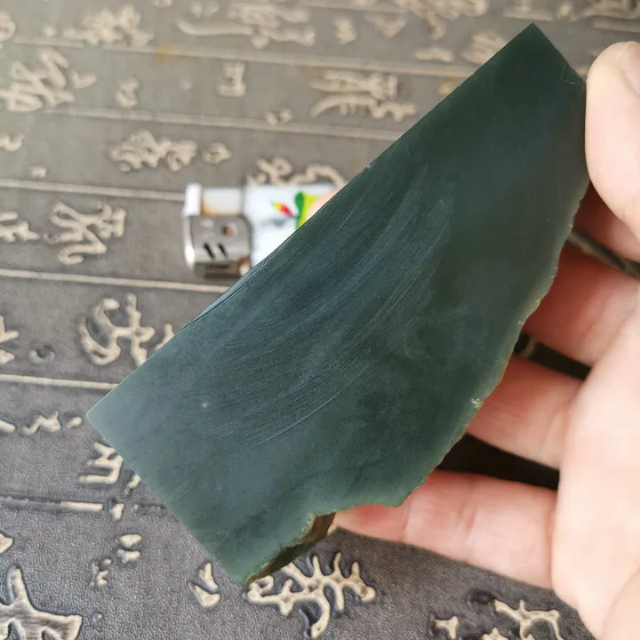 Natural Kunlun Jade Rough Nephrite Raw (249g, 9X4X2.9cm)