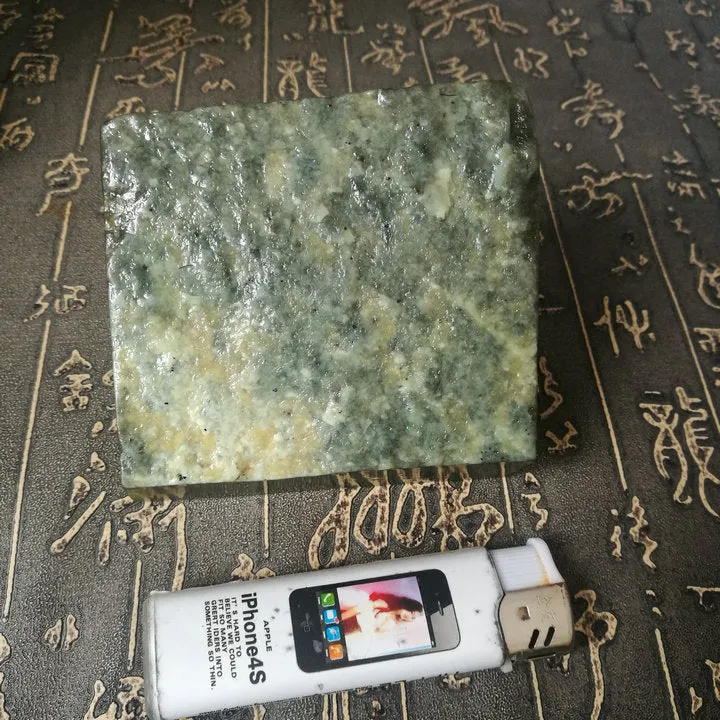 Natural Kunlun Jade Rough Nephrite Raw (590g, 8X6X5.5cm)