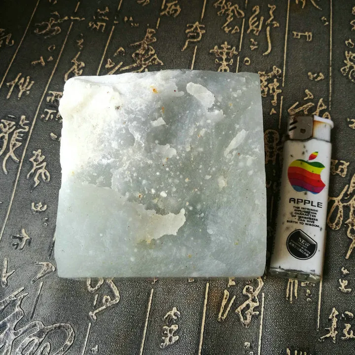 Natural Kunlun Jade Rough Nephrite Raw (894g, 8X8X4cm)