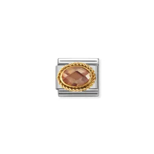 Nomination - Link FACETED 18k Gold CHAMPAGNE