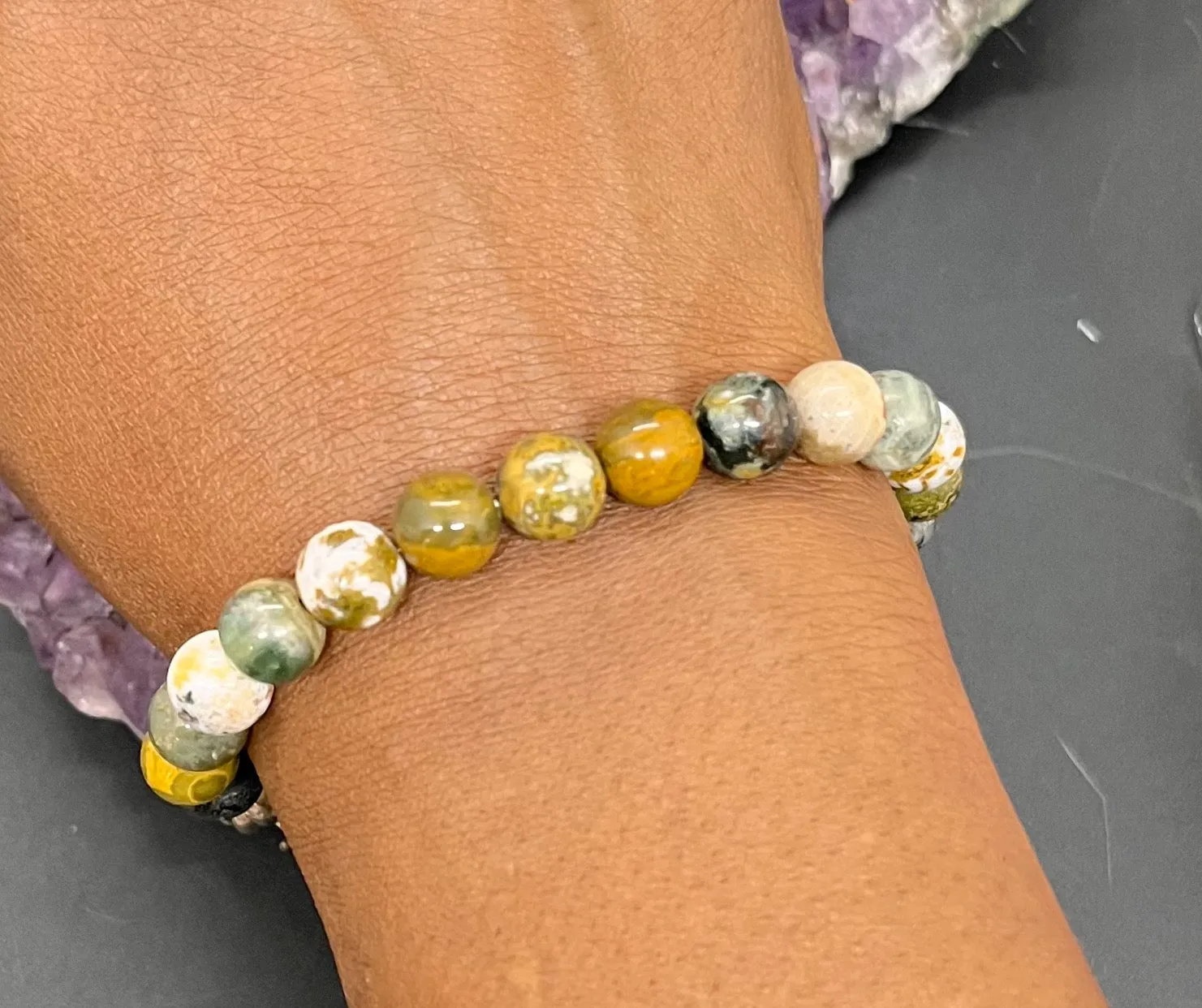 Ocean Jasper 8 mm Stretchy Bracelet