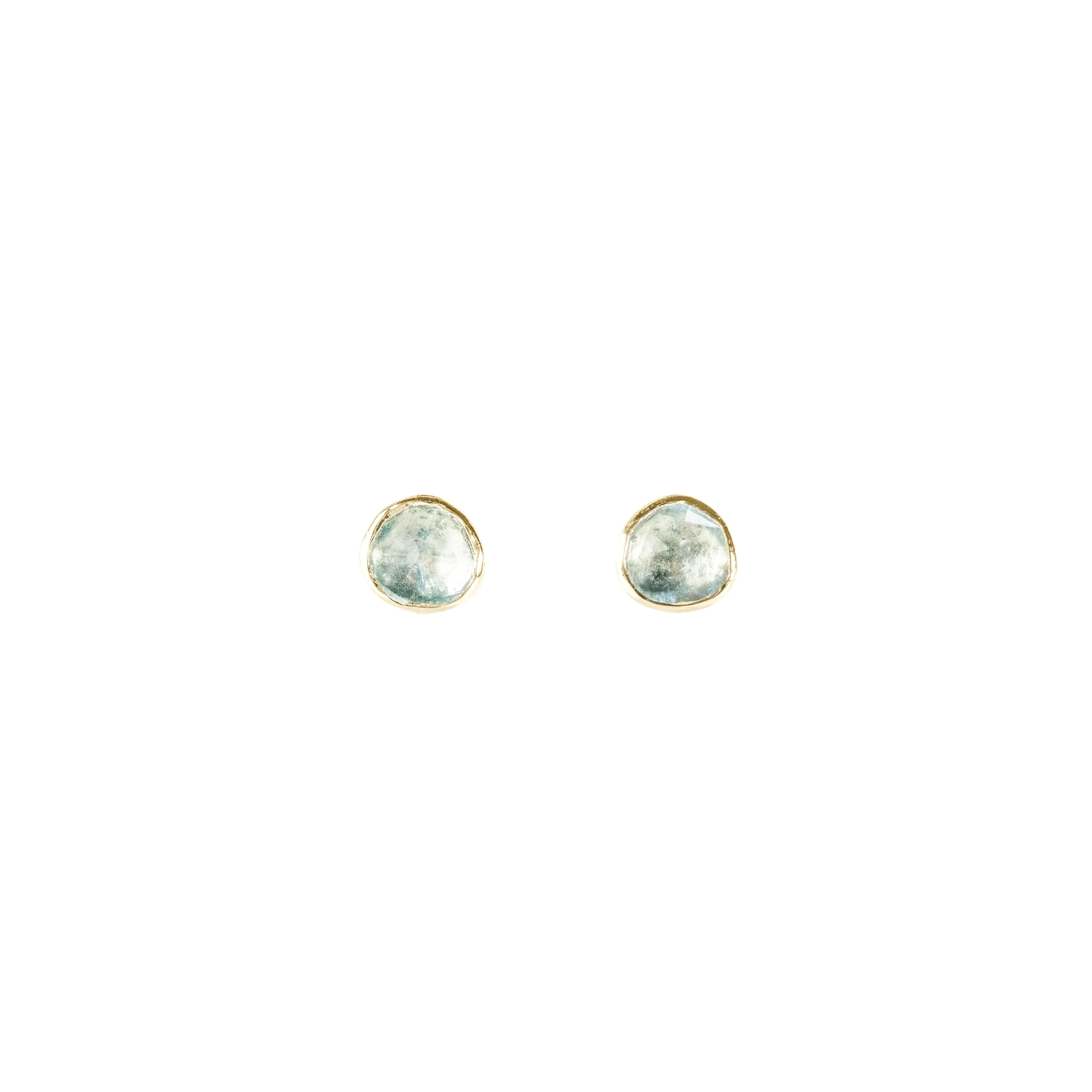 Organic Set Gemstone Stud Earrings