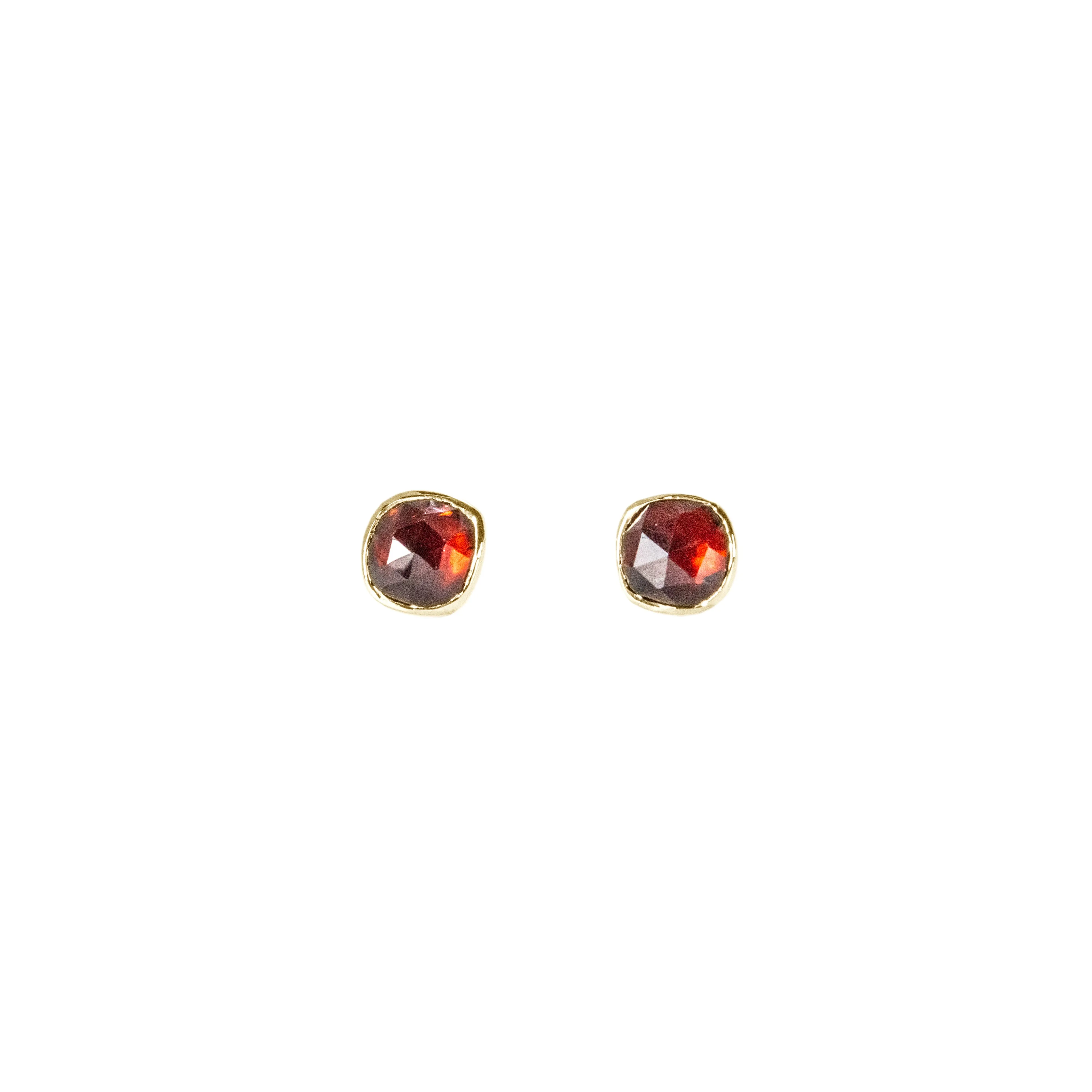 Organic Set Gemstone Stud Earrings