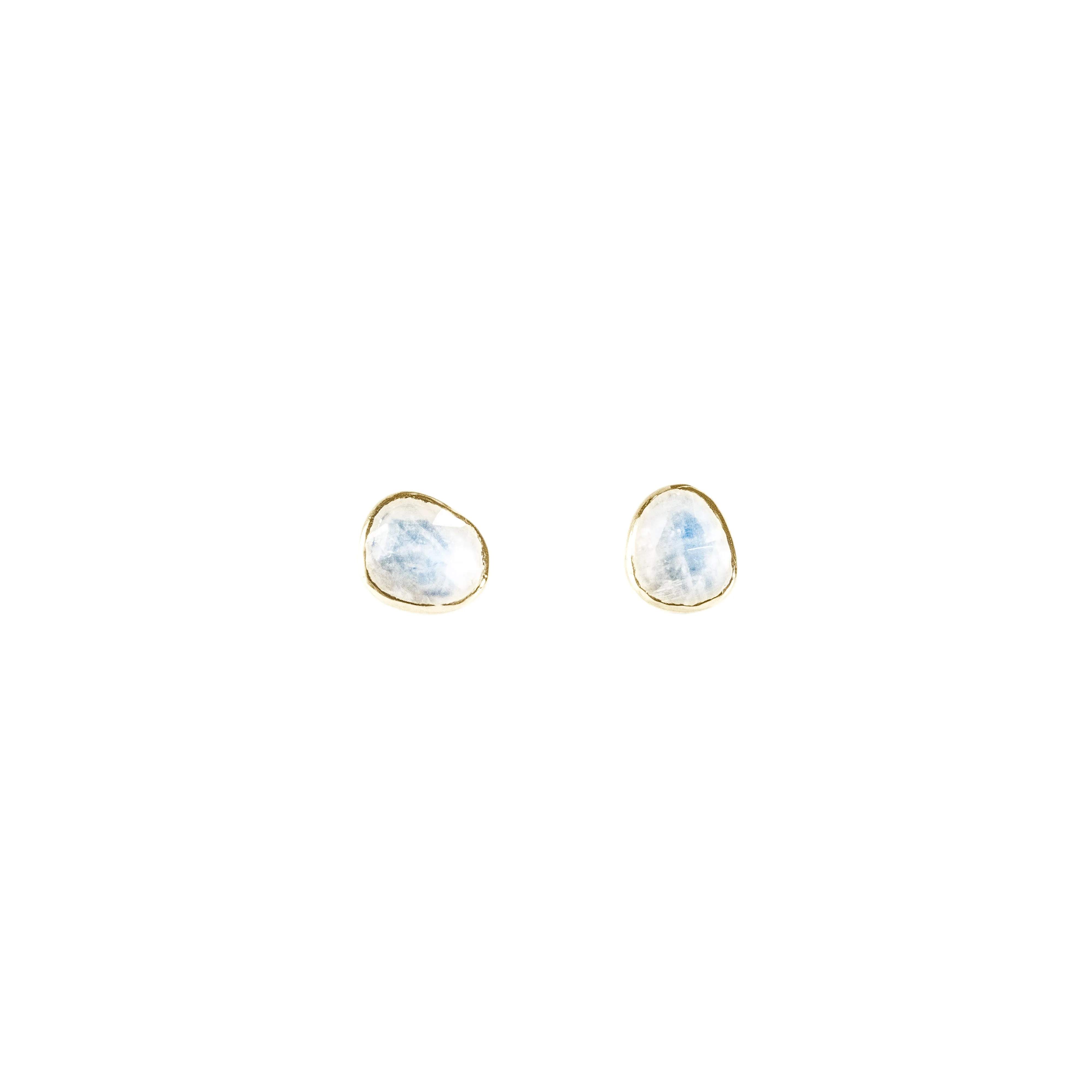 Organic Set Gemstone Stud Earrings