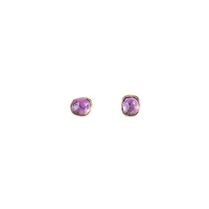 Organic Set Gemstone Stud Earrings