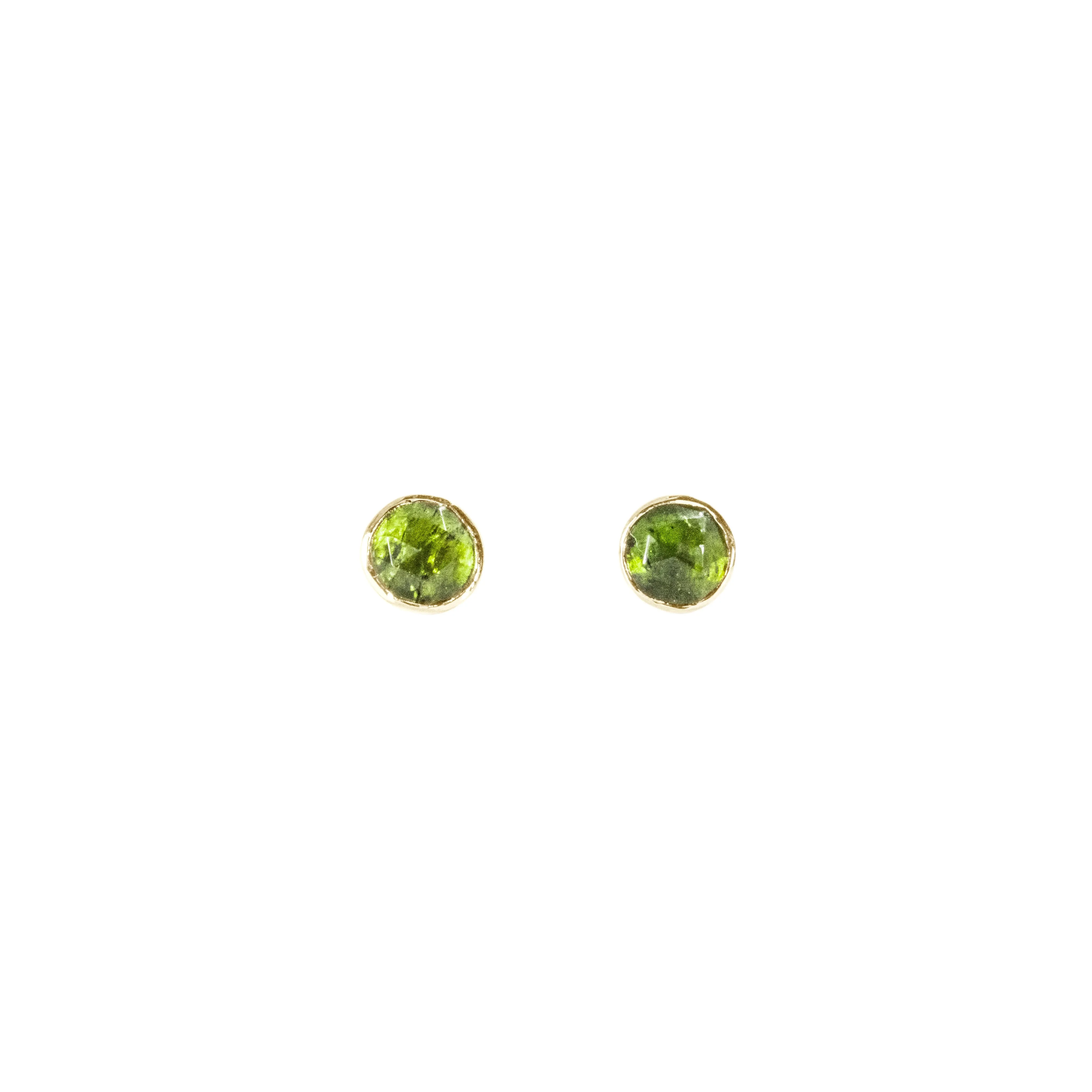 Organic Set Gemstone Stud Earrings