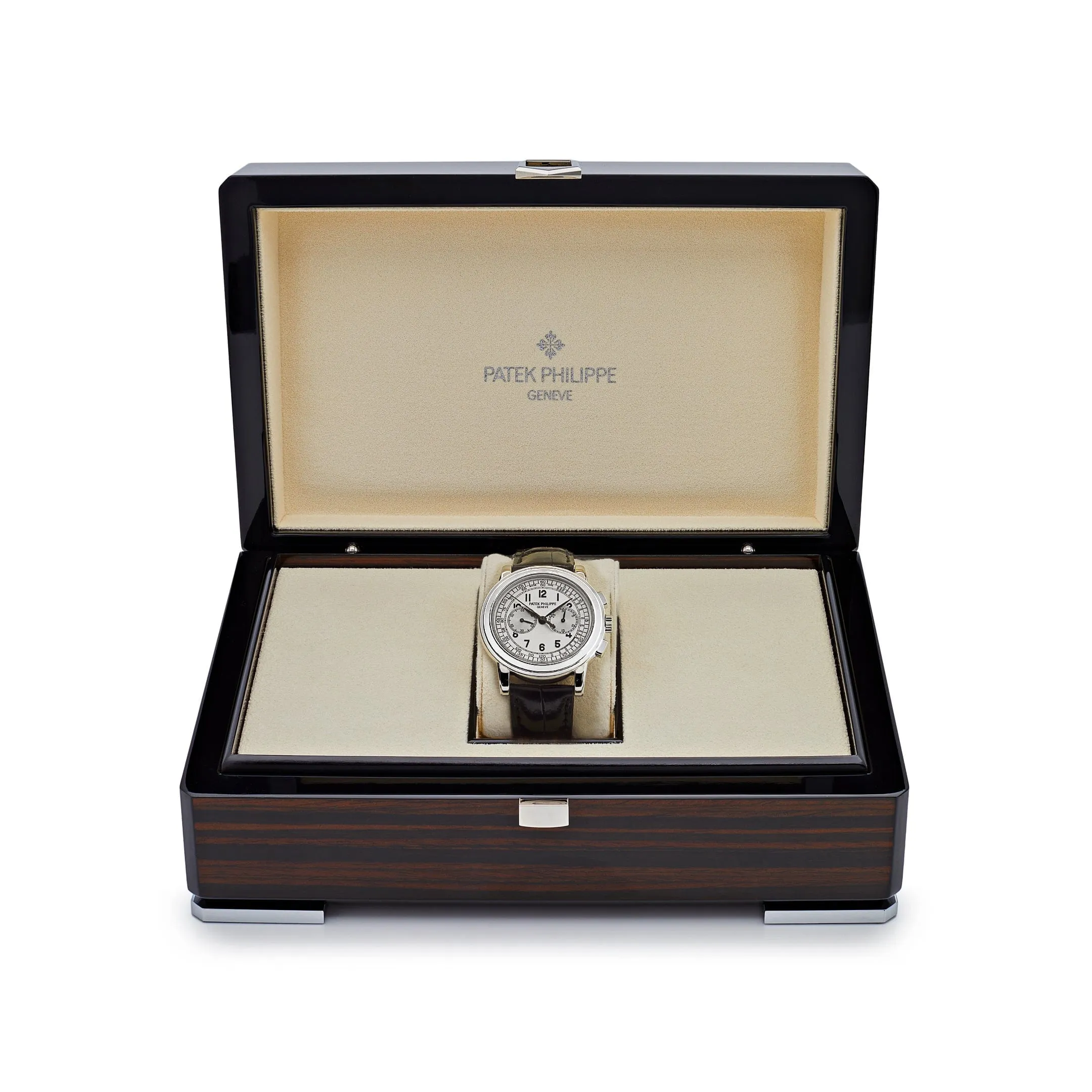 Patek Philippe Complications 5070G-001 Annual Calendar Chronograph White Gold Silver Dial (2005)