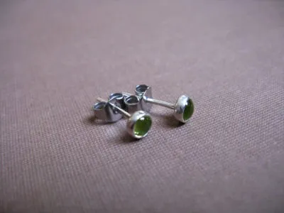 Peridot stud earrings