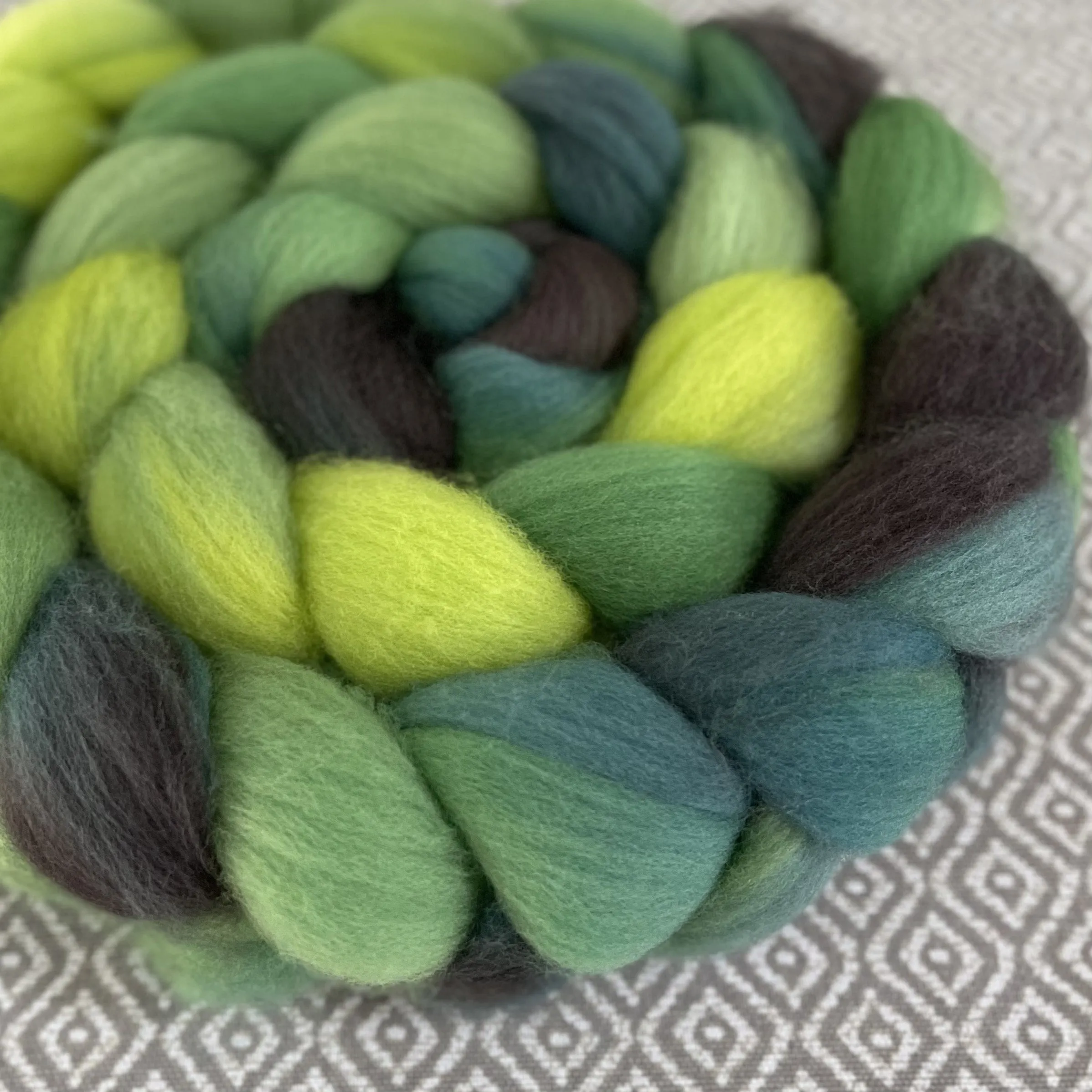 Polwarth Wool Roving - Peridot