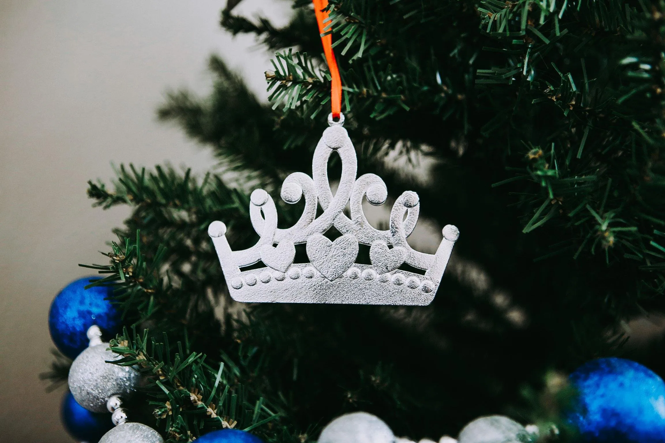 Princess Crown Gifts - Crown Christmas Ornament Pewter