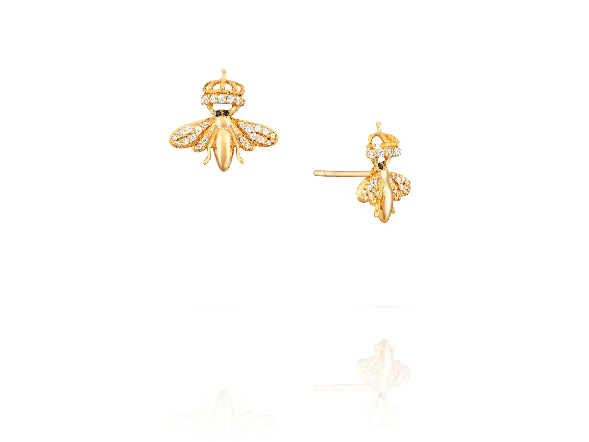 Queen Bee Earrings | Diamond Wings