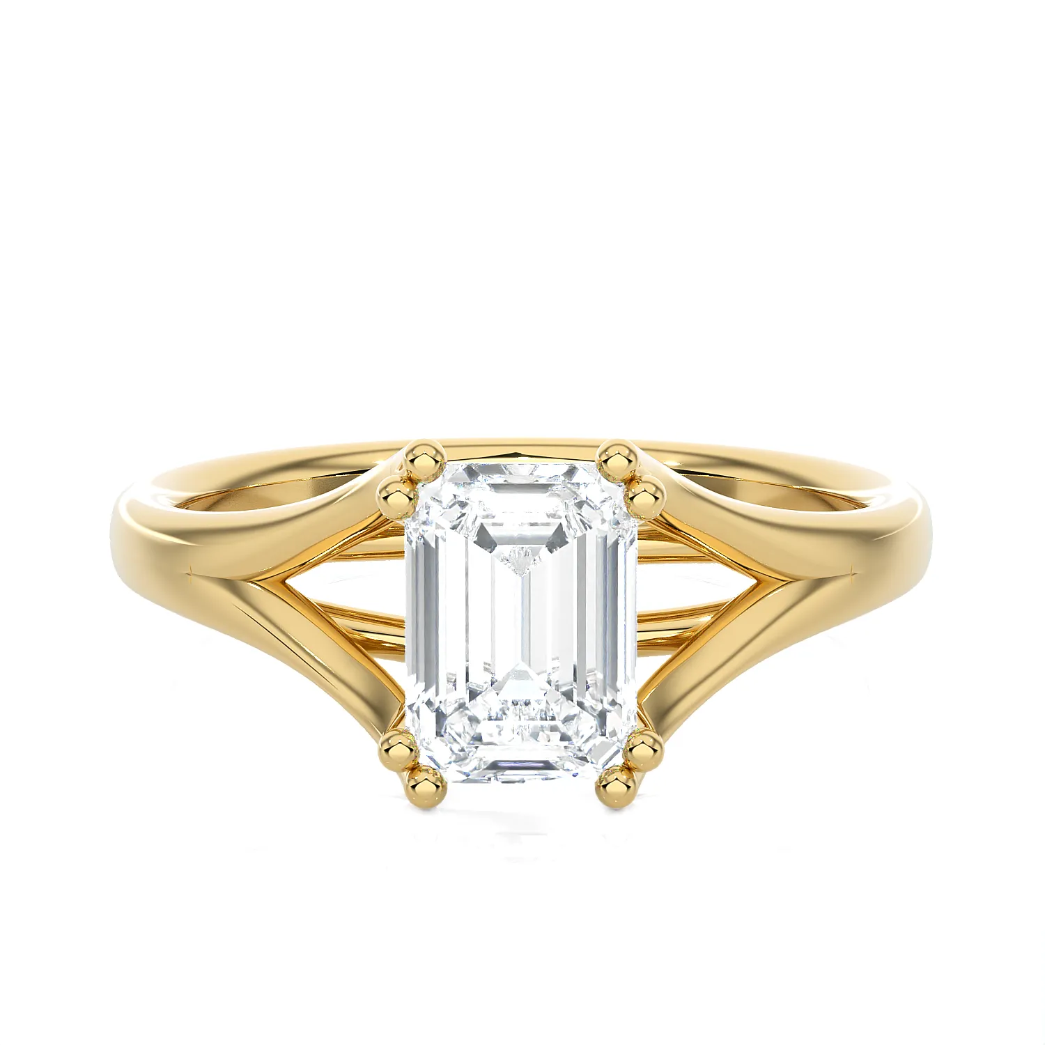 Radiant-Cut Lab Grown Diamond Solitaire Engagement Ring