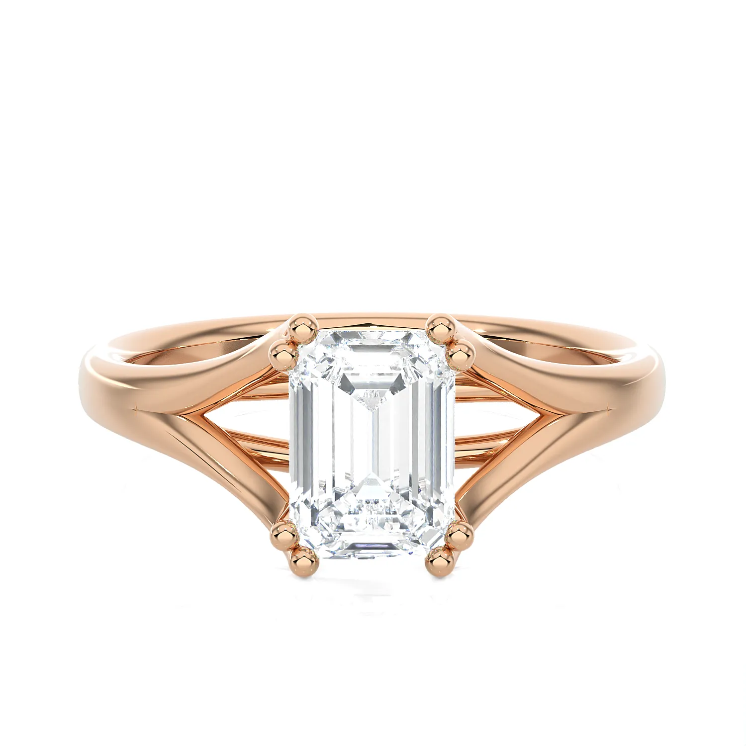 Radiant-Cut Lab Grown Diamond Solitaire Engagement Ring