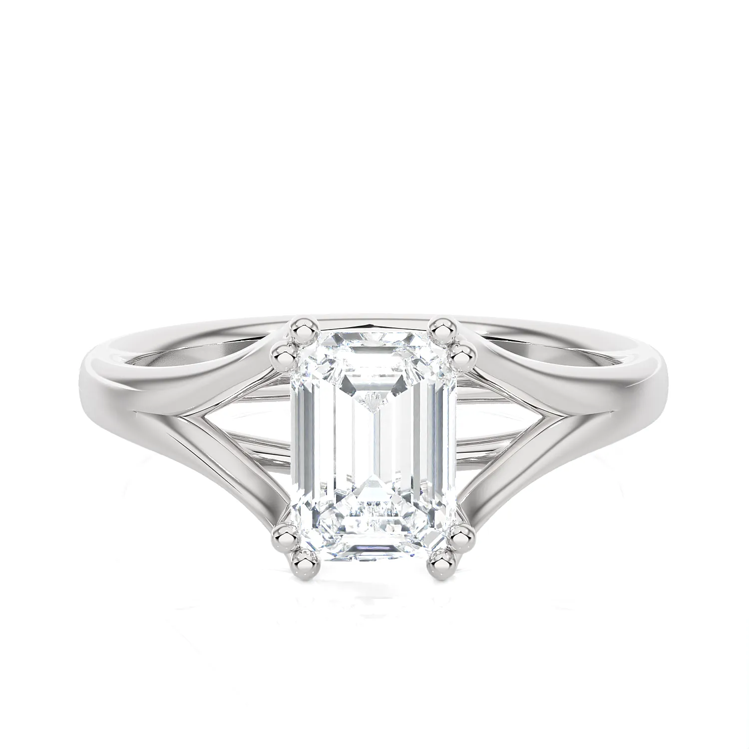 Radiant-Cut Lab Grown Diamond Solitaire Engagement Ring