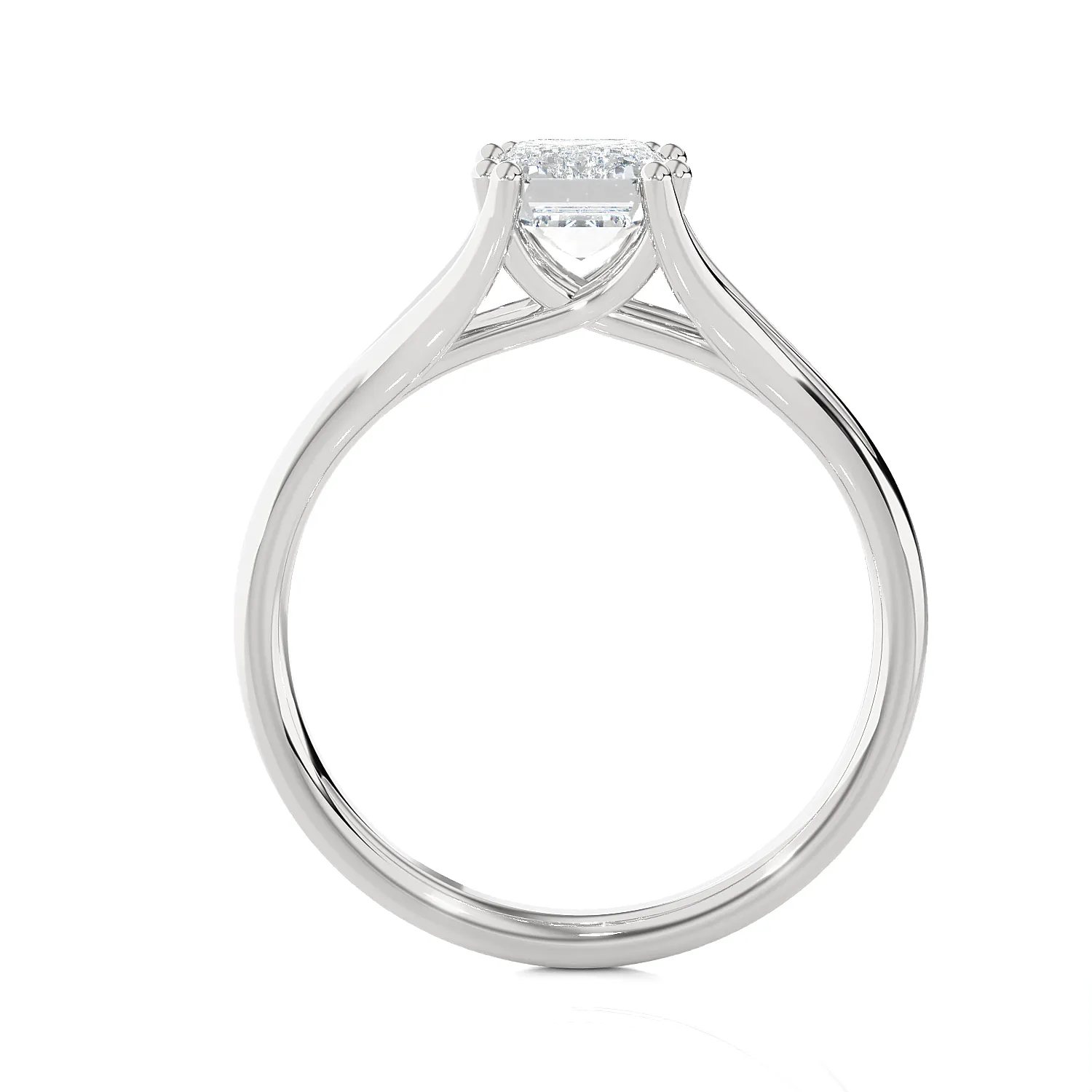 Radiant-Cut Lab Grown Diamond Solitaire Engagement Ring