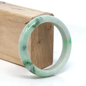 RealJade® "Classic Bangle" Genuine Burmese Green Jadeite Jade Bangle Bracelet (58.2 mm) #167