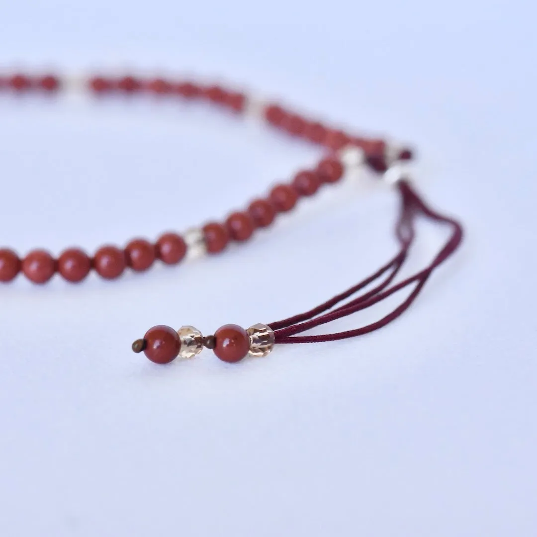 Red Jasper Adjustable Gemstone Bracelet