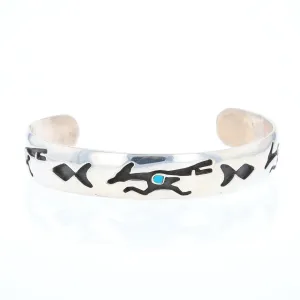 Road Runner and Arrowhead Sterling Silver Cuff