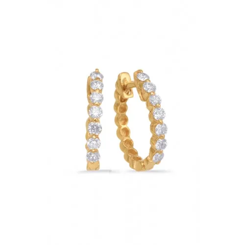 S Kashi & Sons Hoop Earrings E7665WG