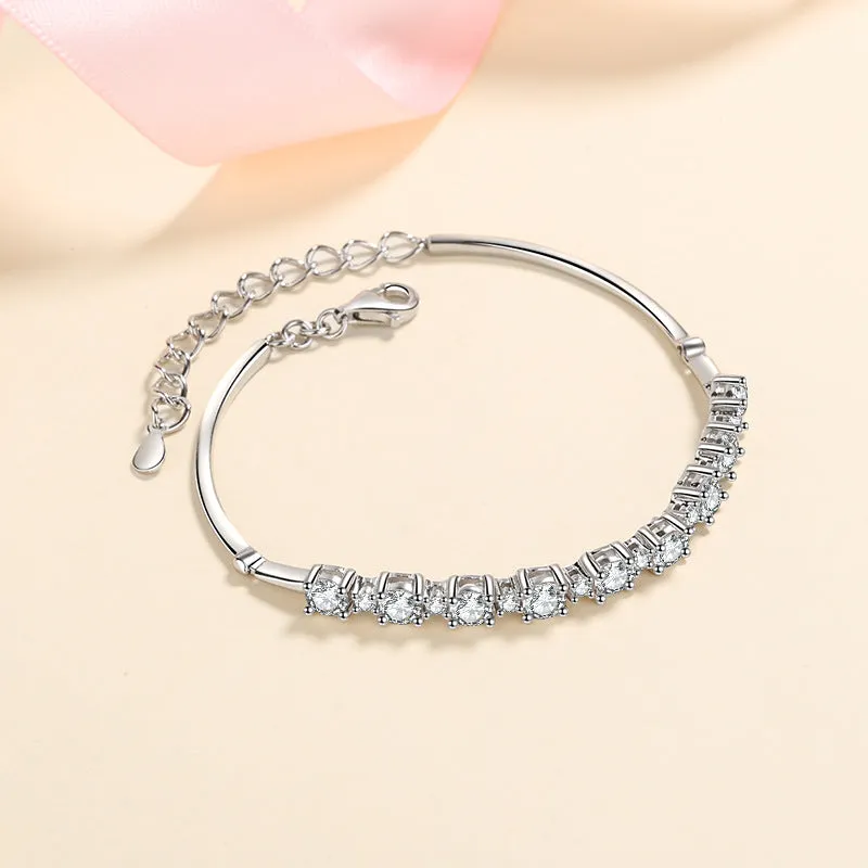 S925 Silver Bracelet Women's Volleyball Diamond Jewelry Inlaid With D color Moissanite Bracelet