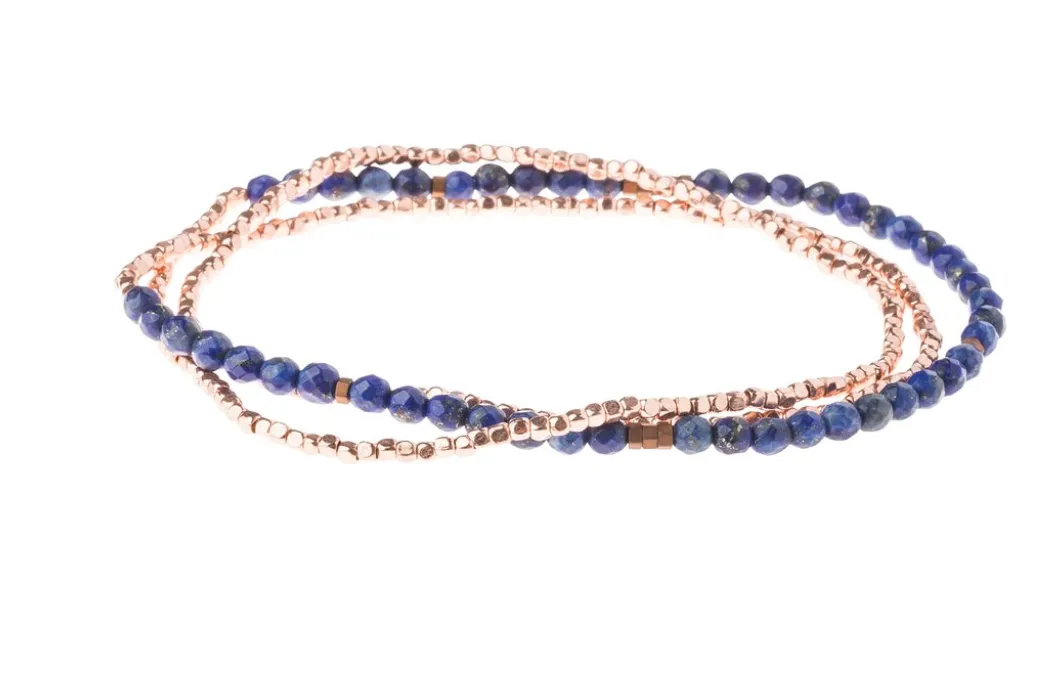 Scout Delicate Stone Wrap Bracelet / Necklace - Lapis Stone Of Truth