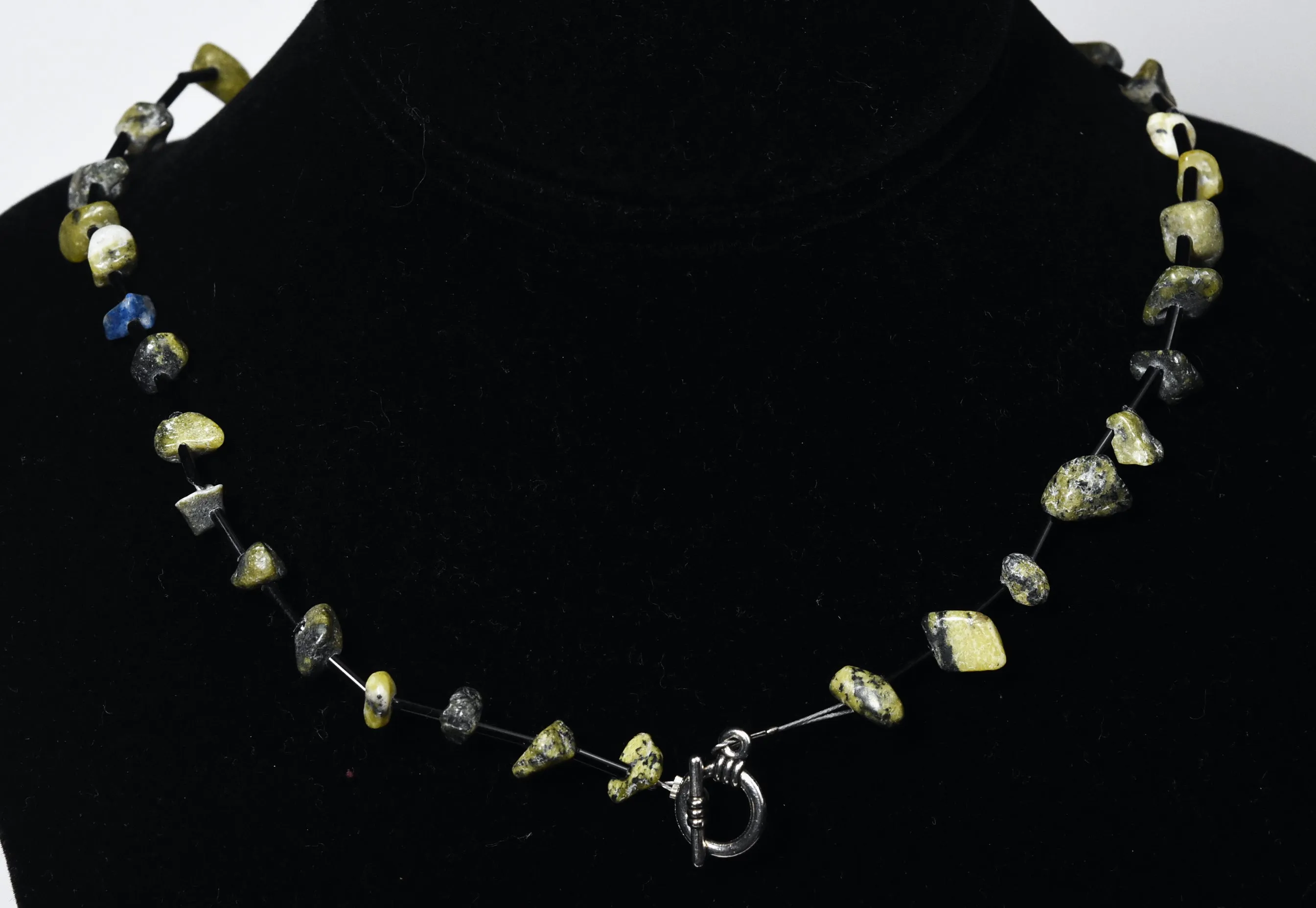 Serpentine Nugget Bead Necklace