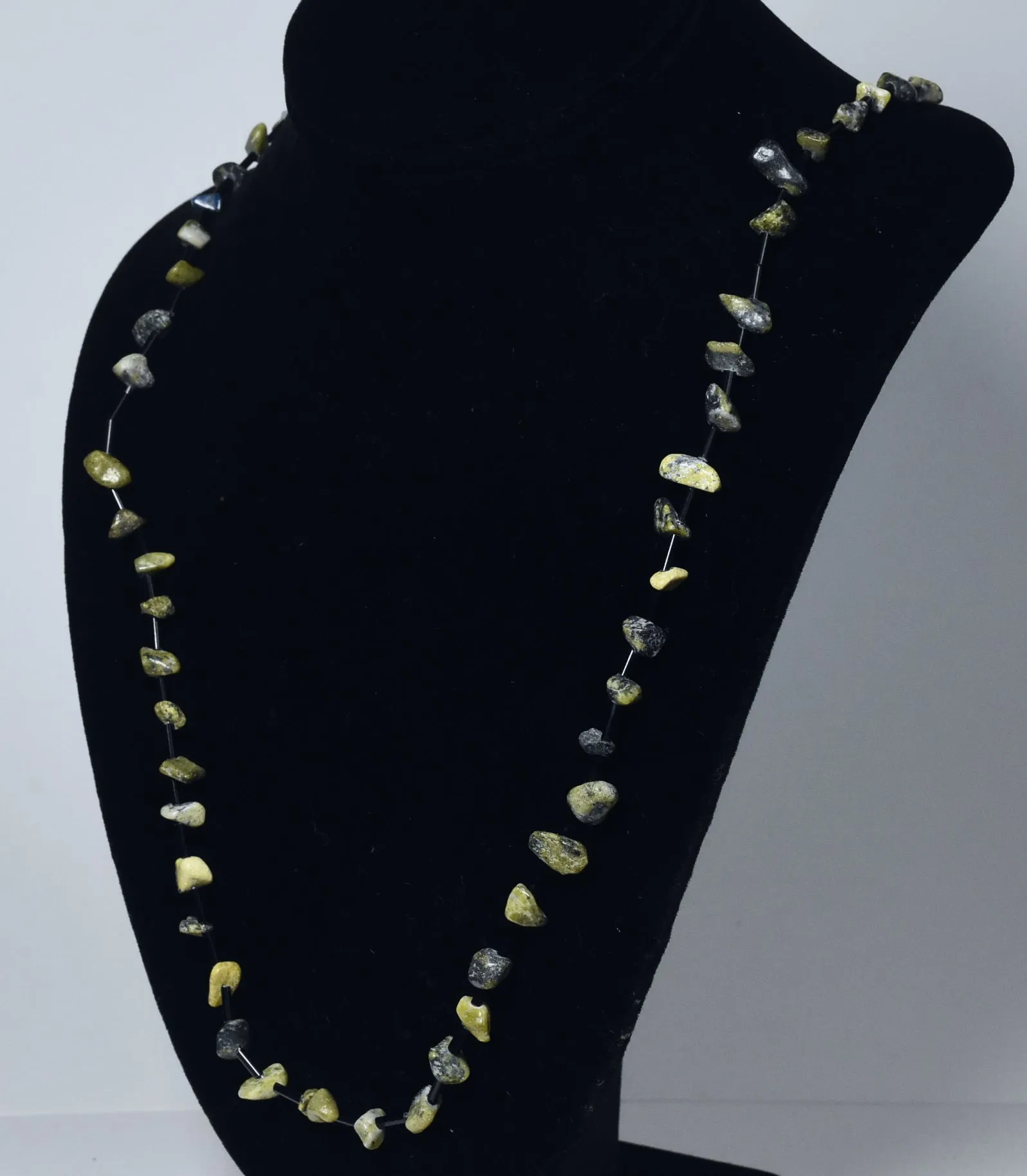 Serpentine Nugget Bead Necklace