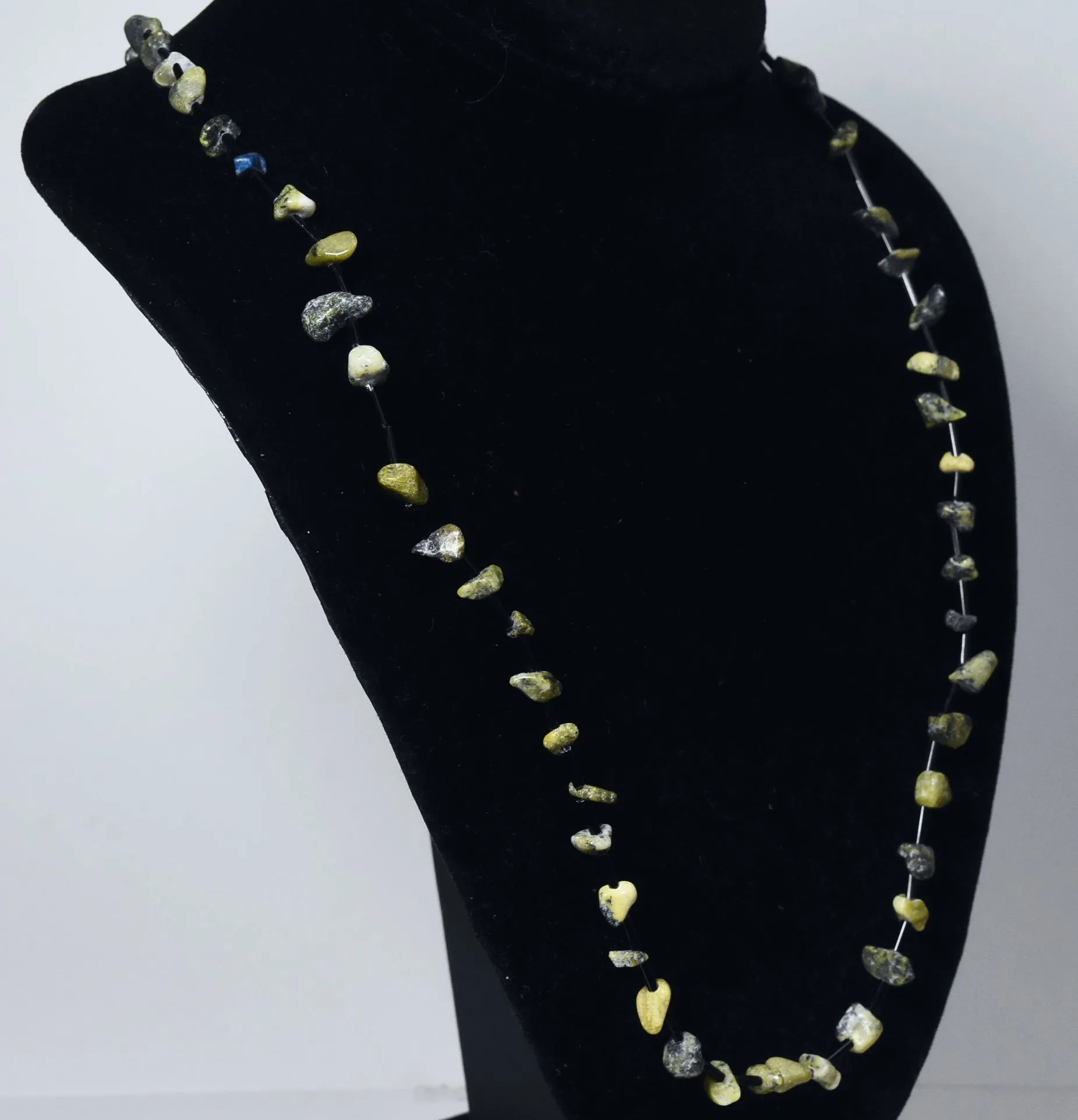 Serpentine Nugget Bead Necklace