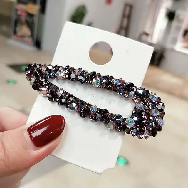 Shiny Rhinestone Elegant BB Hair Clips Hairpin