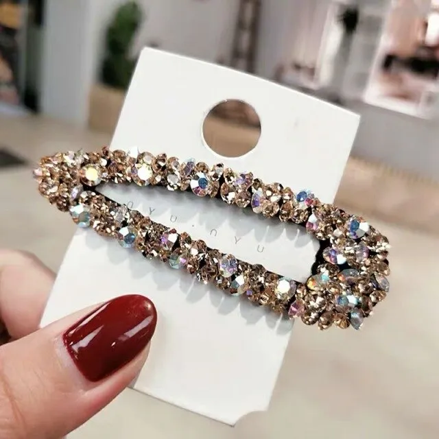 Shiny Rhinestone Elegant BB Hair Clips Hairpin