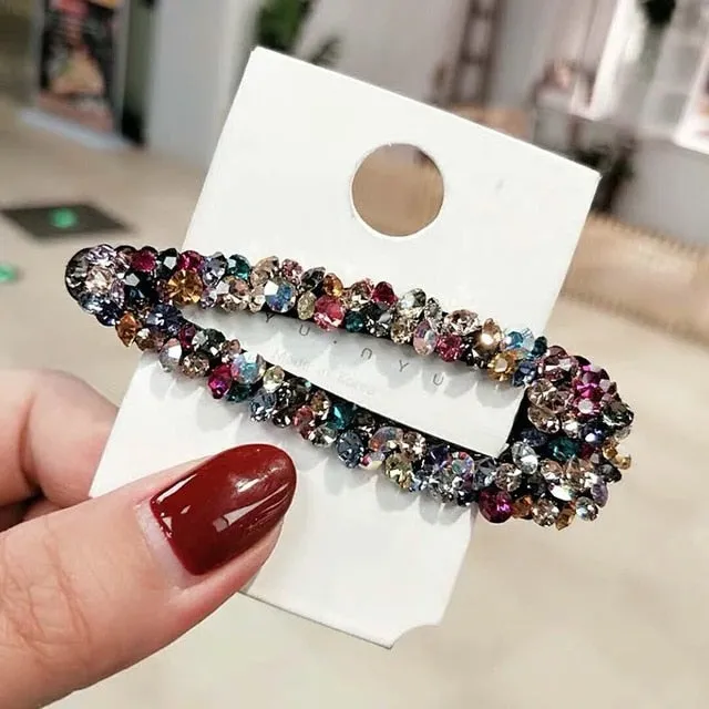 Shiny Rhinestone Elegant BB Hair Clips Hairpin