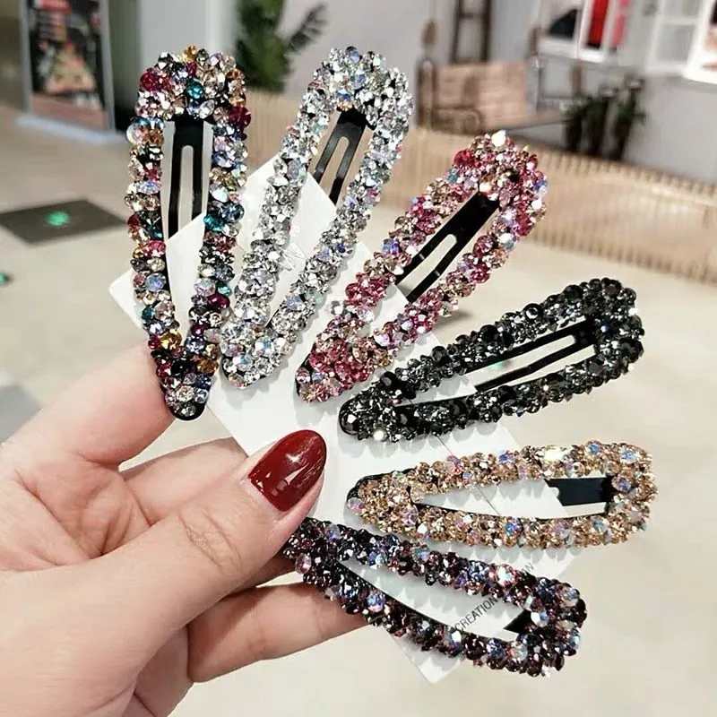 Shiny Rhinestone Elegant BB Hair Clips Hairpin