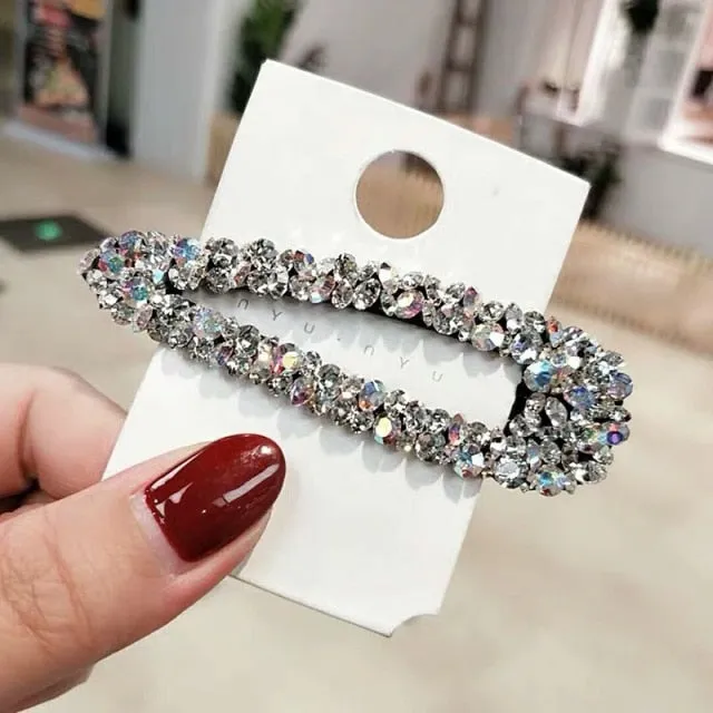 Shiny Rhinestone Elegant BB Hair Clips Hairpin