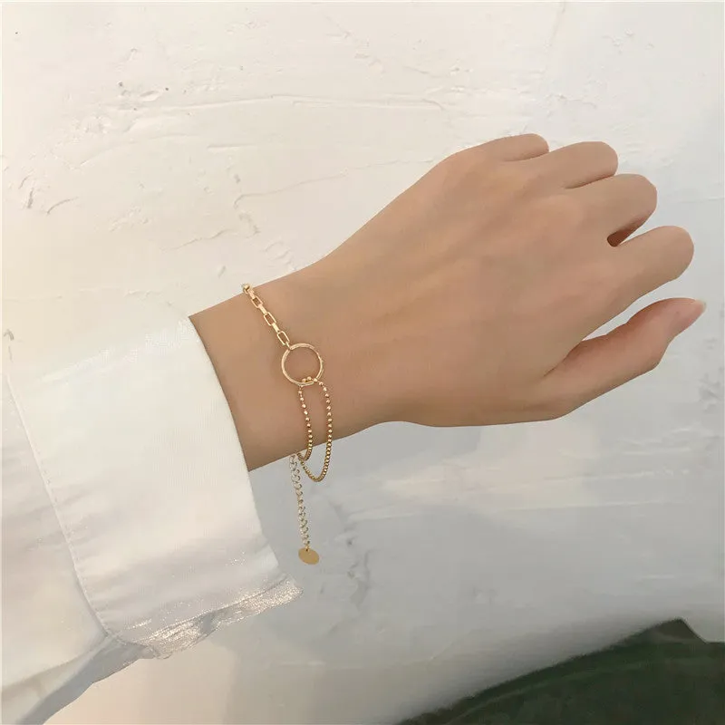 Simple and Versatile High-end Geometric Ring Bracelet