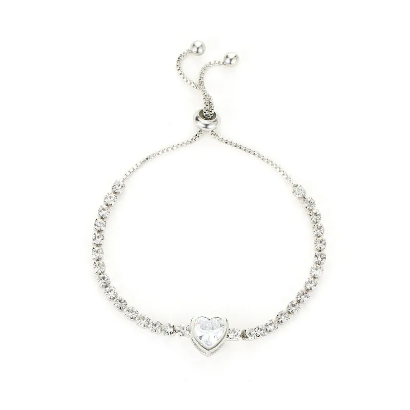 Simple Diamond-studded Ladies Hand Jewelry Adjustable Bracelet