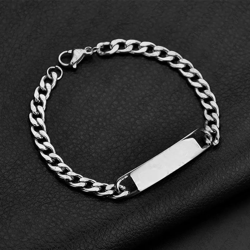 Stainless Steel Men's Curved Bracelet