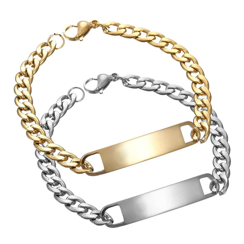 Stainless Steel Men's Curved Bracelet