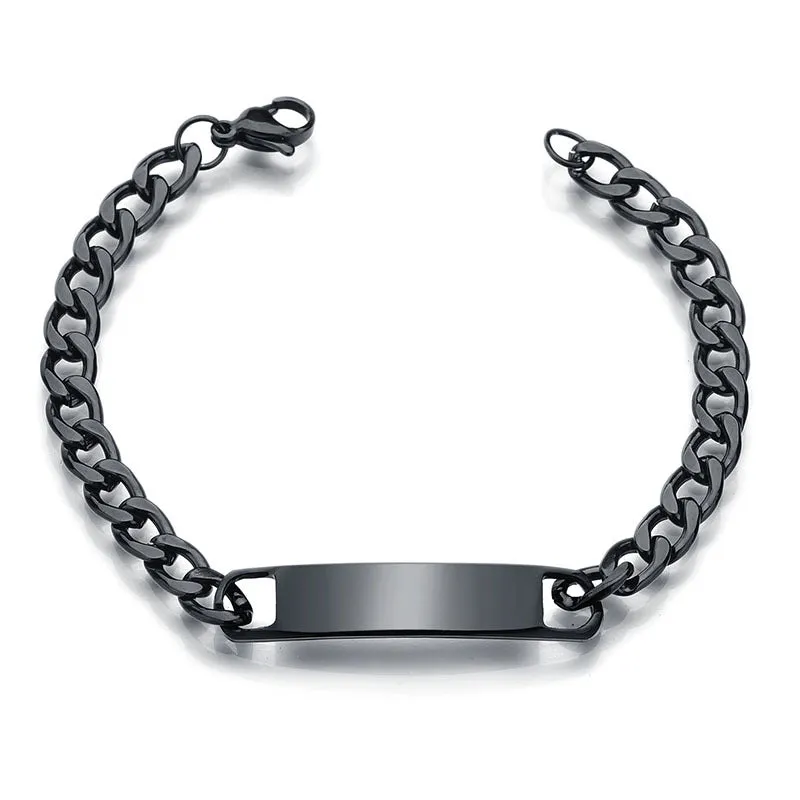 Stainless Steel Men's Curved Bracelet