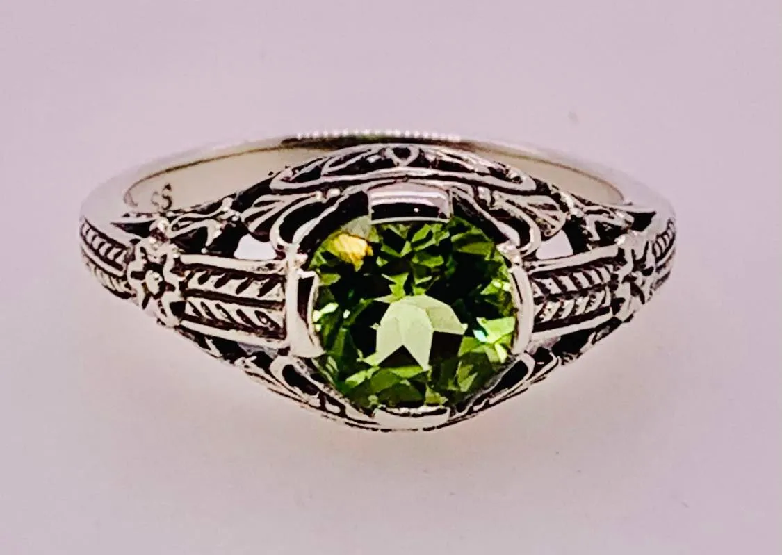 Sterling Silver Peridot Ring