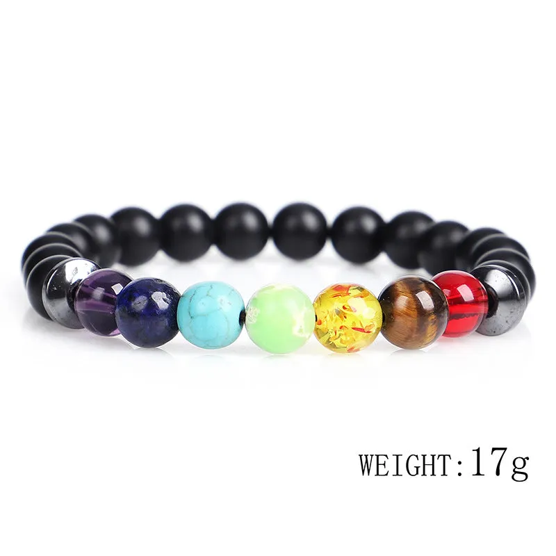 Stone Bracelet Synthetic Amethyst Tiger Eye Yoga